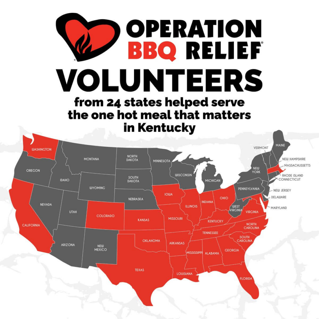 Volunteers state map