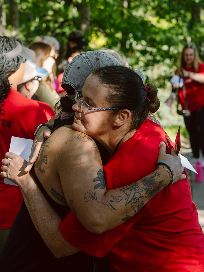 TAPS ceremony hugging