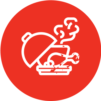 Graphical icon of smoked BBQ
