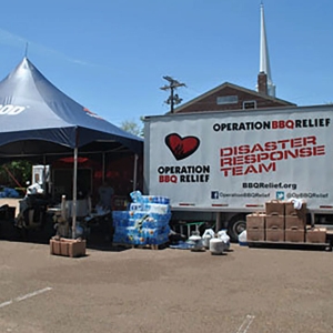 Boxes and disaster relief van