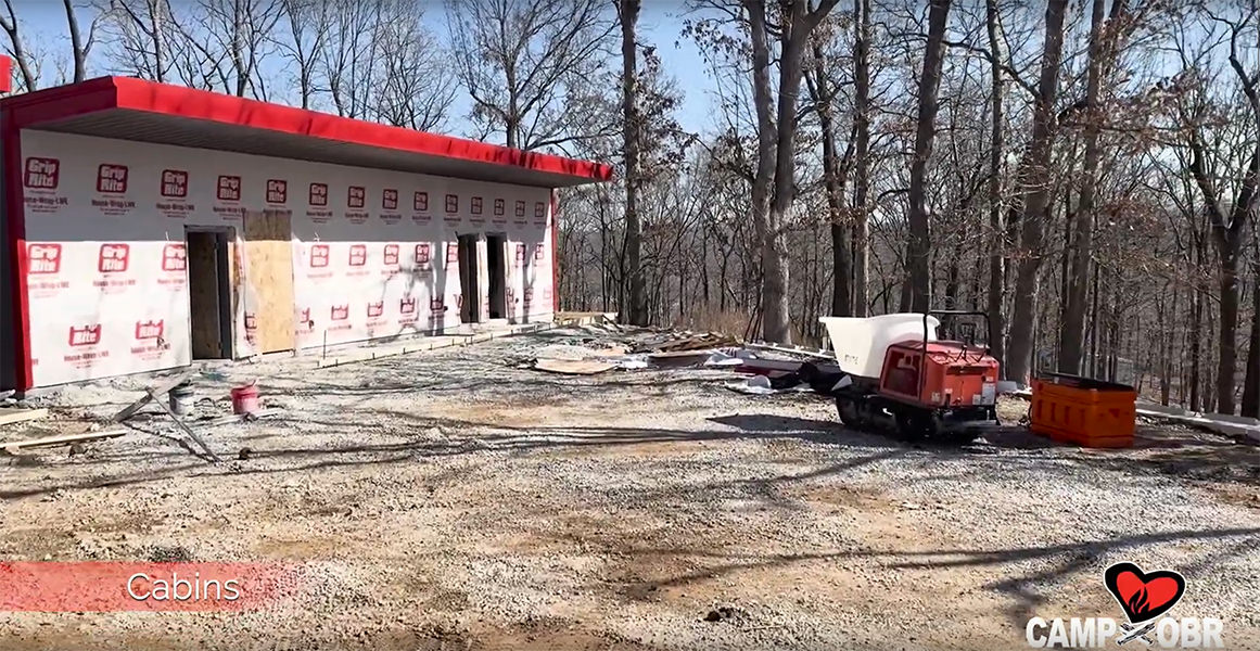 Cabins being built
