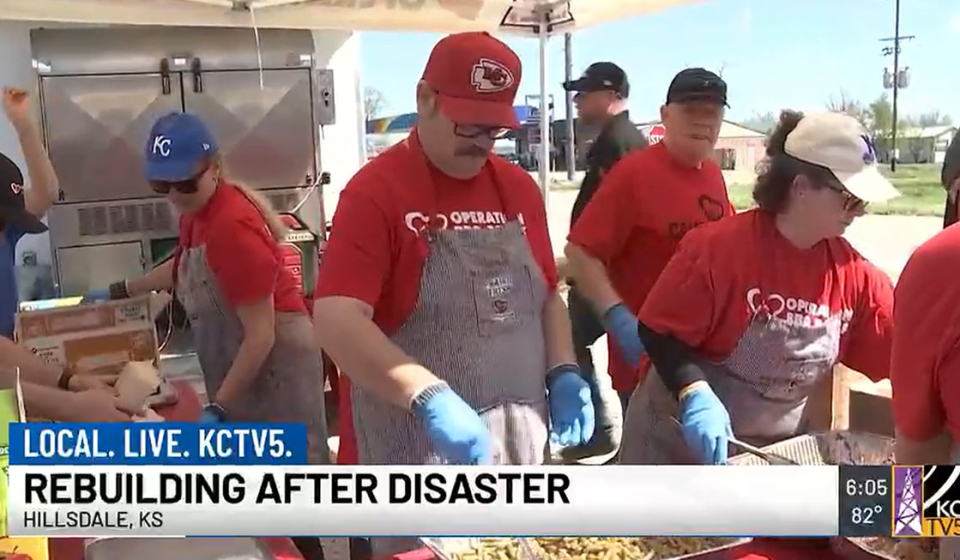 Operation BBQ Relief feeds tornado victims in Hillsdale, Kan.