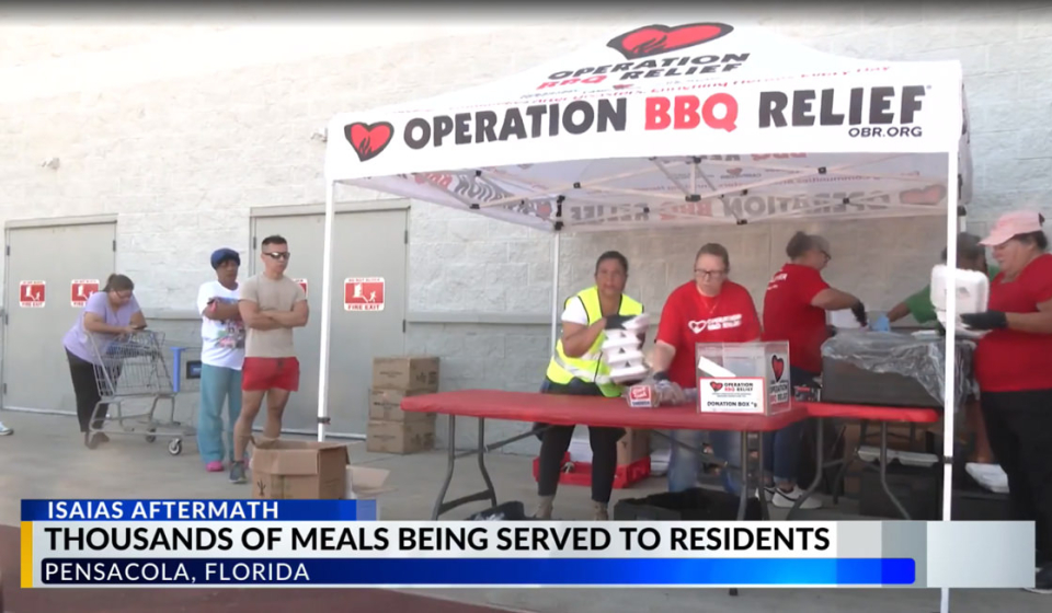 Nonprofit Operation BBQ serves thousands of meals after Isaias across Florida panhandle